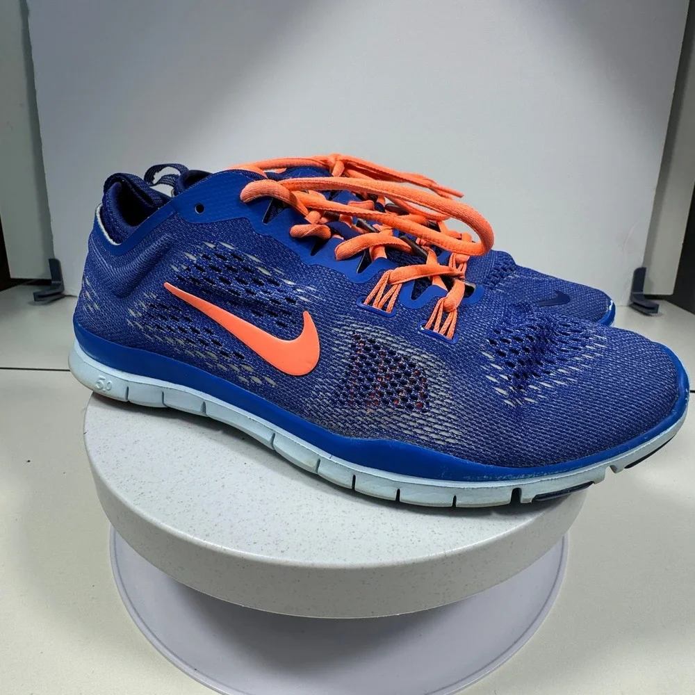 Nike Free TR‎ Fit 4 Womens Training Shoes 8 Blue Orange Cross Training